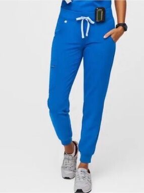 Figs Zamora Royal Blue Women's Jogger Pants with Drawstring